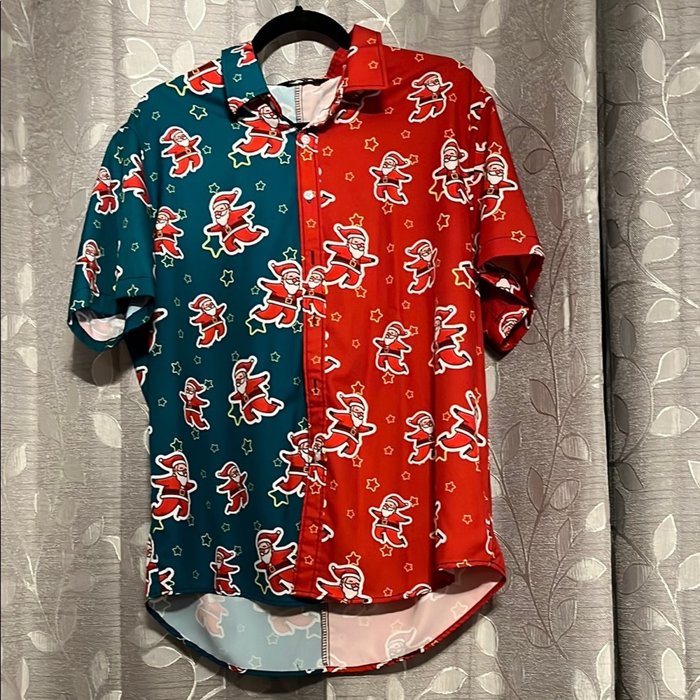 Santa Claus button down